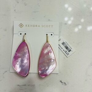 Kendra Scott Iridescent Pink Drop Earrings